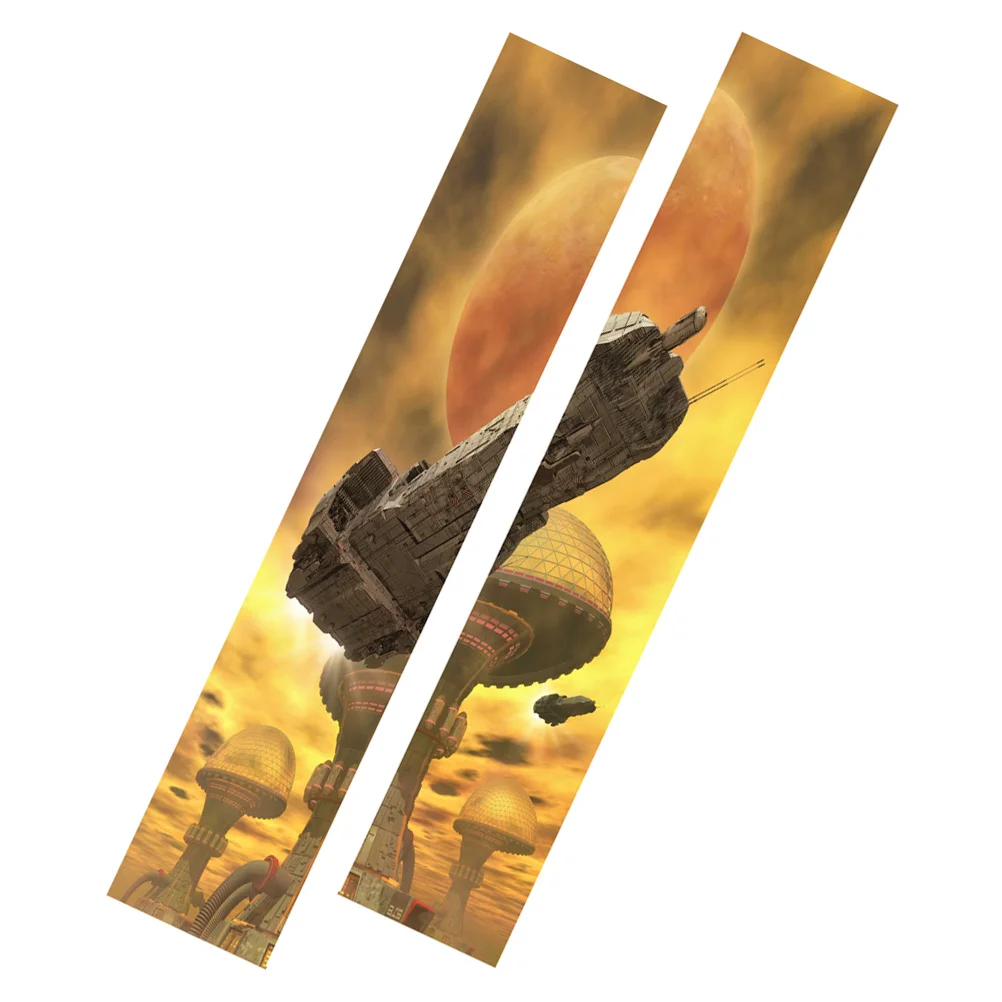 

3D космические настенные наклейки, наклейка на дверь и окно, обои, Настенные 2 шт. для мальчиков, комнаты, детской, спальни, украшение