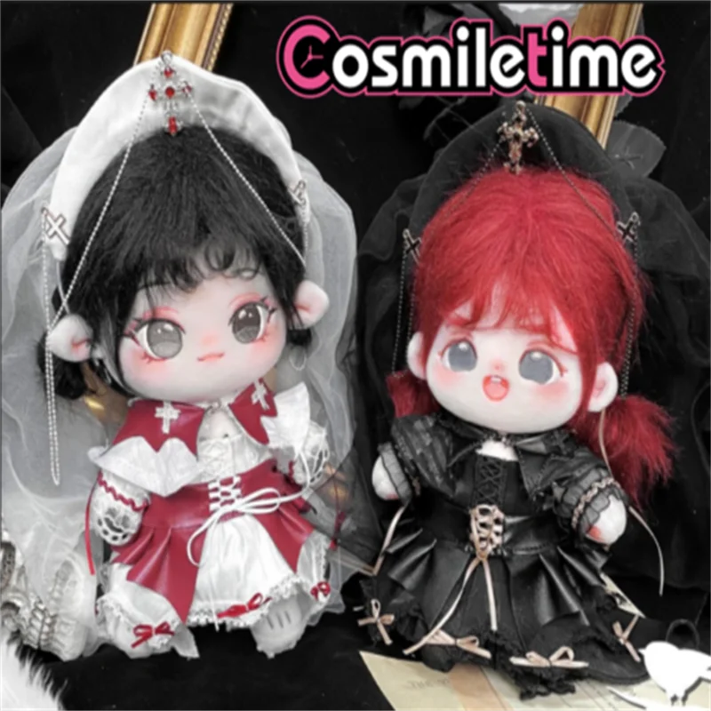 Gothic Lolita Plush 20cm Doll Wedding Skirt Clothes Clothing Outfits Dress Up Cosplay Accessories Anime Toy Figure Xmas Gifts