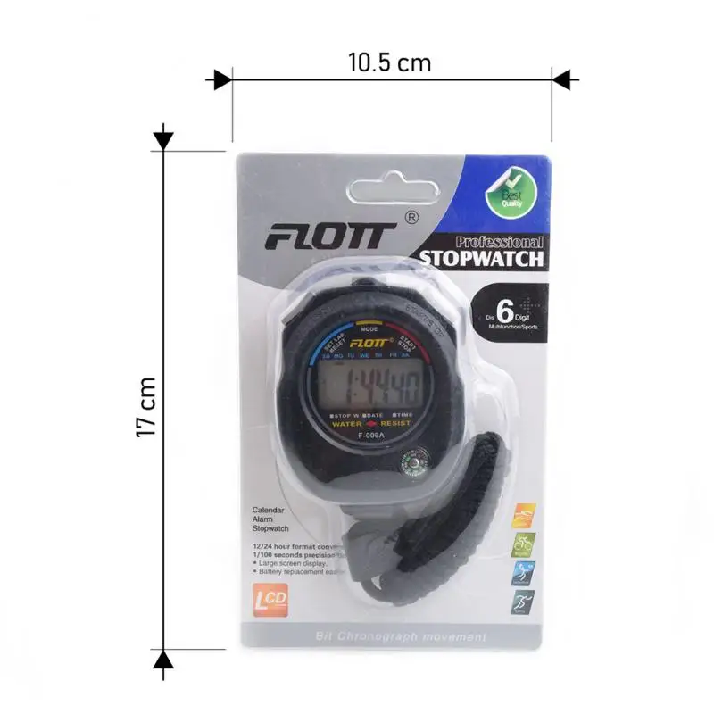 

FLOTT 009A Multifunctional Electronic Stopwatch Electronic Stopwatch Timer Fitness Sports Student Competition Referee Stopwatch