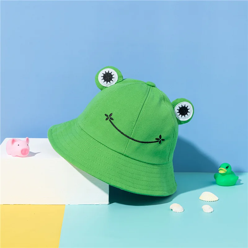 

Parent-Kid Frog Bucket Hat Panama Fishing Hat Cartoon Cute Hats For Women Men Bob Chapeau Outdoor Sun Fisherman Caps