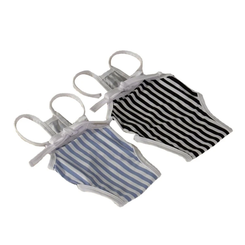 Cat Costume Summer Swimsuit Bathing Suit Vacation Stripe Swimwear for Small Dogs