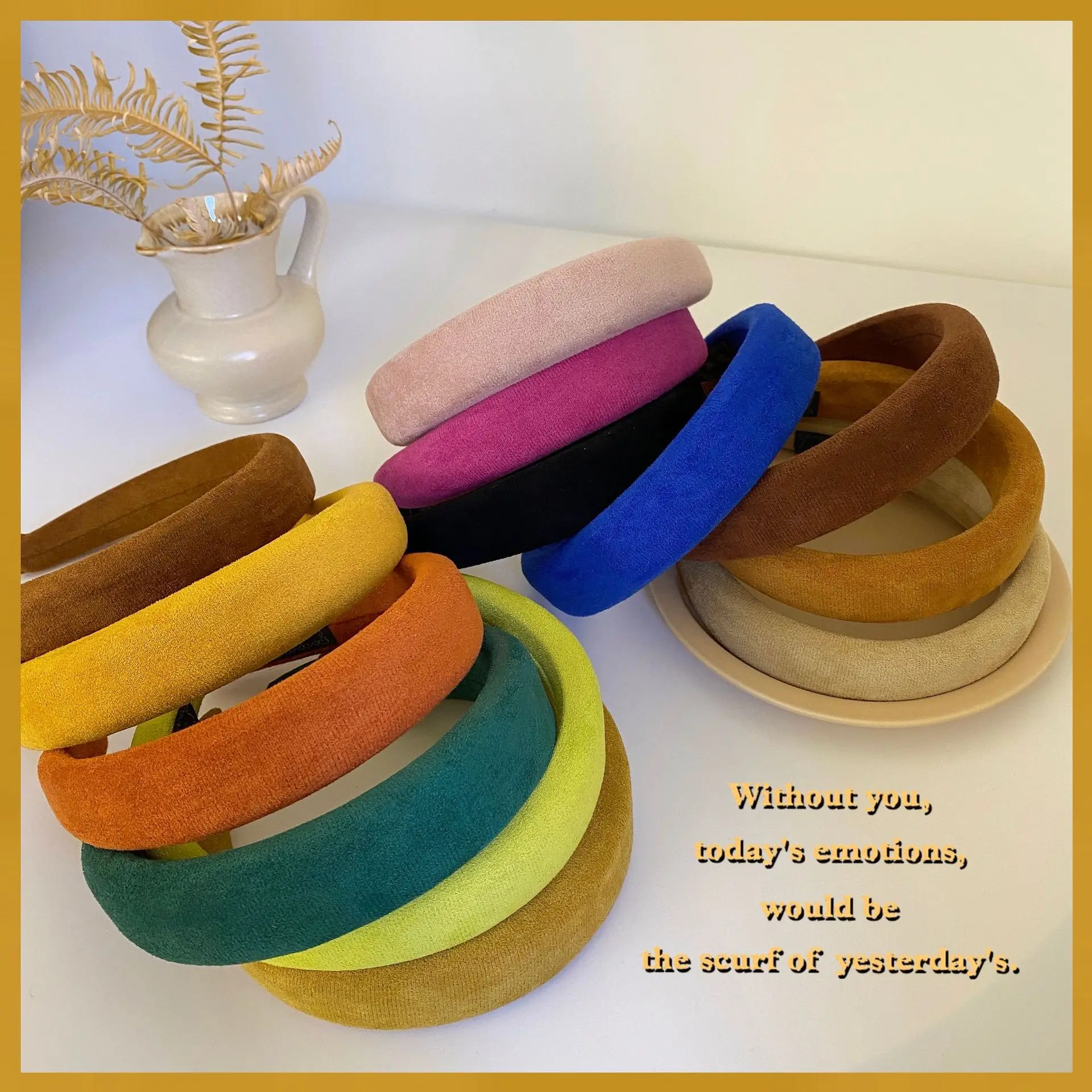 Оптом 5 шт./компл. смешанные винтажные цветные губчатые повязки для волос ободок