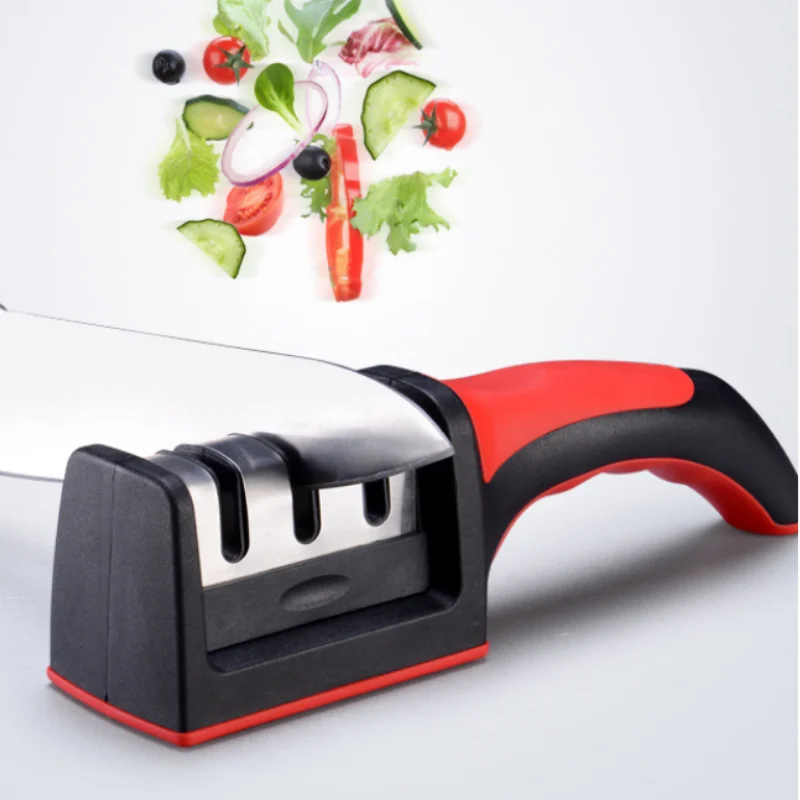 

3-Stage Knife Sharpener with 1 More Replace Sharpener Manual Kitchen Knife Sharpening Tool for All Knives Sharpening System