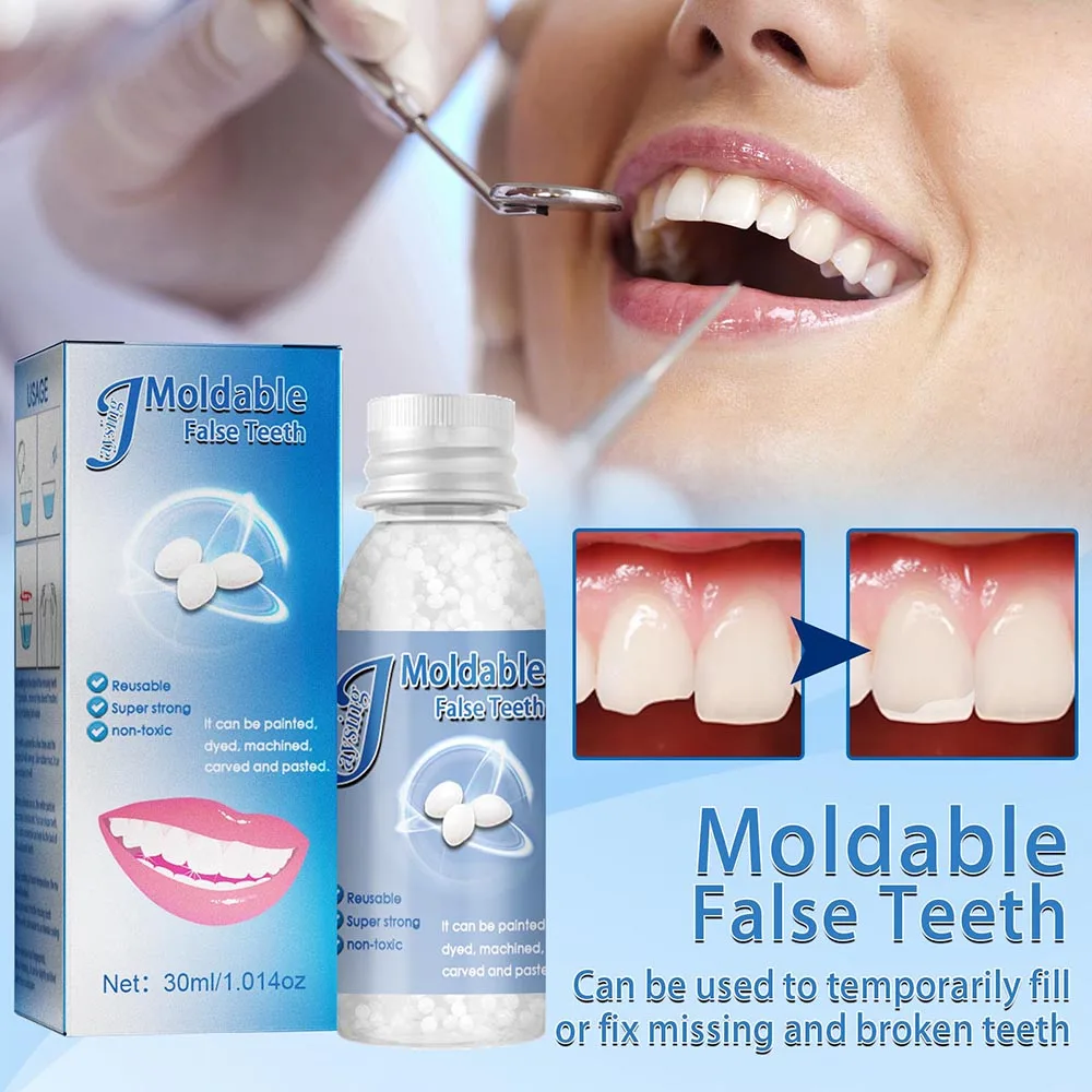 

Временный зубной ремонт Moldable зуб твердый гель Клей Gutta Percha поддельные зубы макияж для женщин и мужчин Moldable накладные зубы
