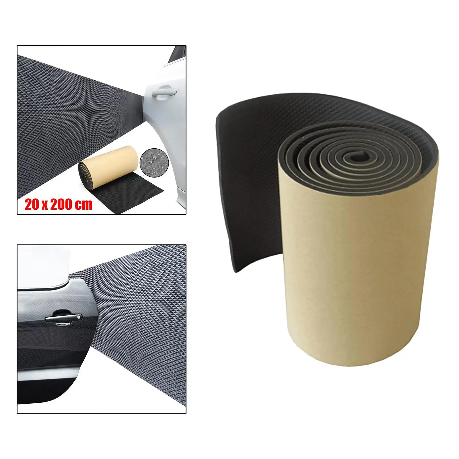 

200x20cm Car Door Garage Protective Rubber Wall Guard Bumpers Anti Scratch Self Adhesive Sealing Strips Wall Guard EVA Foam