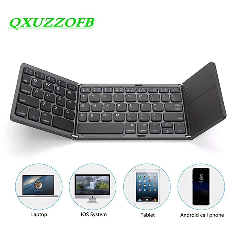

2023 New Folding Keyboard Bluetooth With Touchpad Portable Utra-thin Mobile Phone Tablet Wireless Keyboard