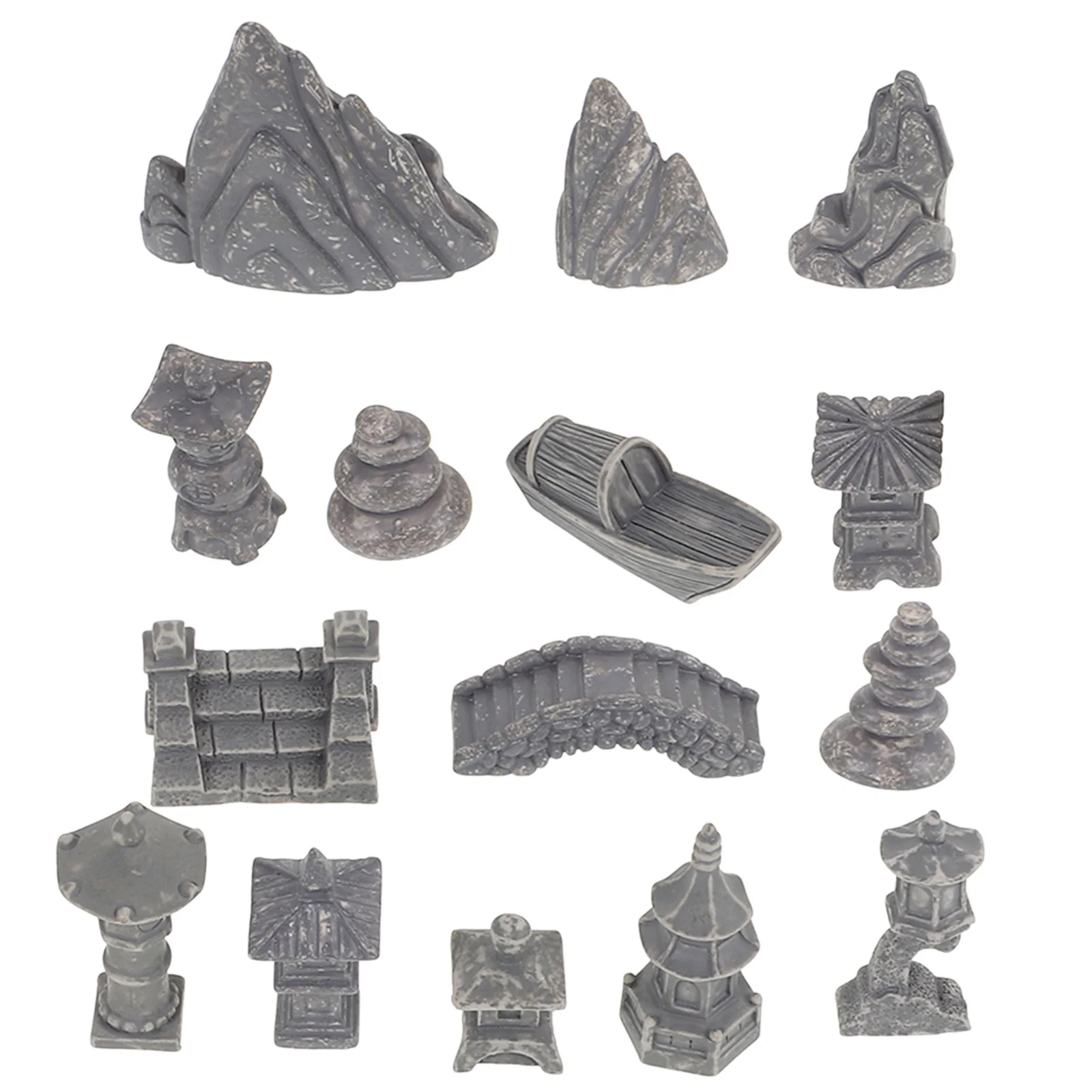 Рокарий украшения сад мини уличные пагода дзен смола миниатюрный пейзаж ретро