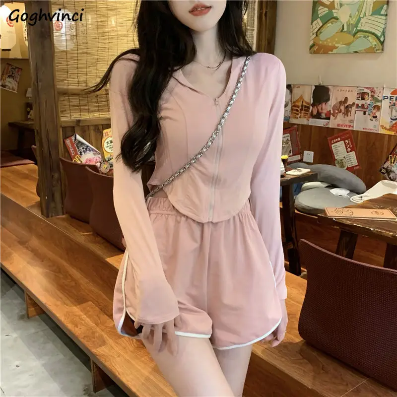 

Sets Women Trendy Slim Solid Young College Gentle Elegant Lady Simple Mujer Casual Lovely Basic Design Popular Spring Ulzzang