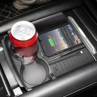 For Tesla Model S X Mobile Phone Wireless Charger Accessory Kit Car Interior Center Console Storage Box Cup Holder Charging Pad