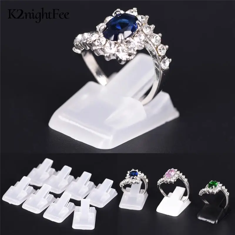 

10Pcs Ring Show Plastic Frosted Jewelry Displays Holder Decoration Stand New Plastic