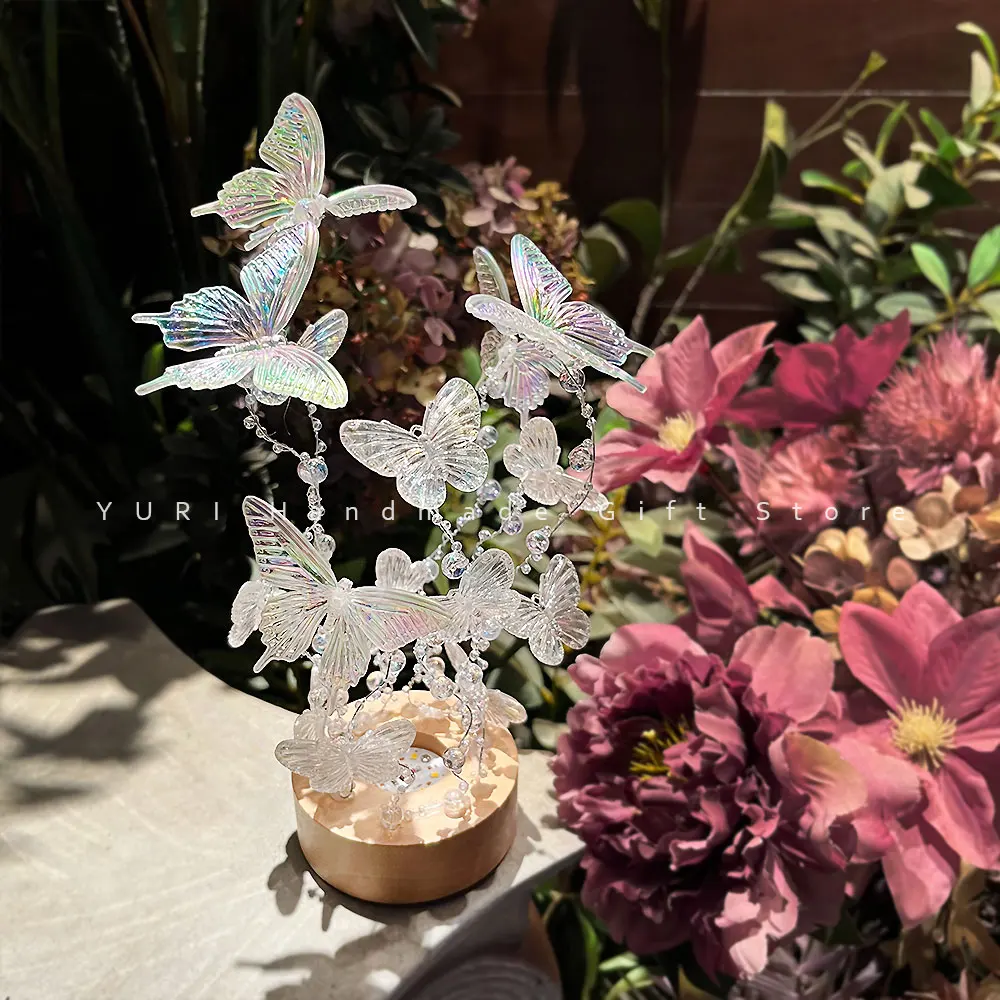 Ночник в виде бабочки ручной работы материал для рукоделия лампа создания