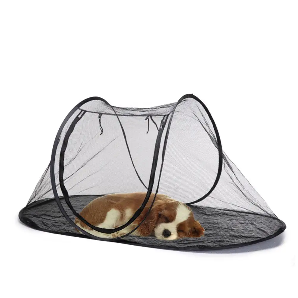 

Portable Foldable Pet Tent House Zipper Design Quick Storage Cat Dog Outdoor Travel Pet Cage Anti-mosquito Tents Outside Kennel