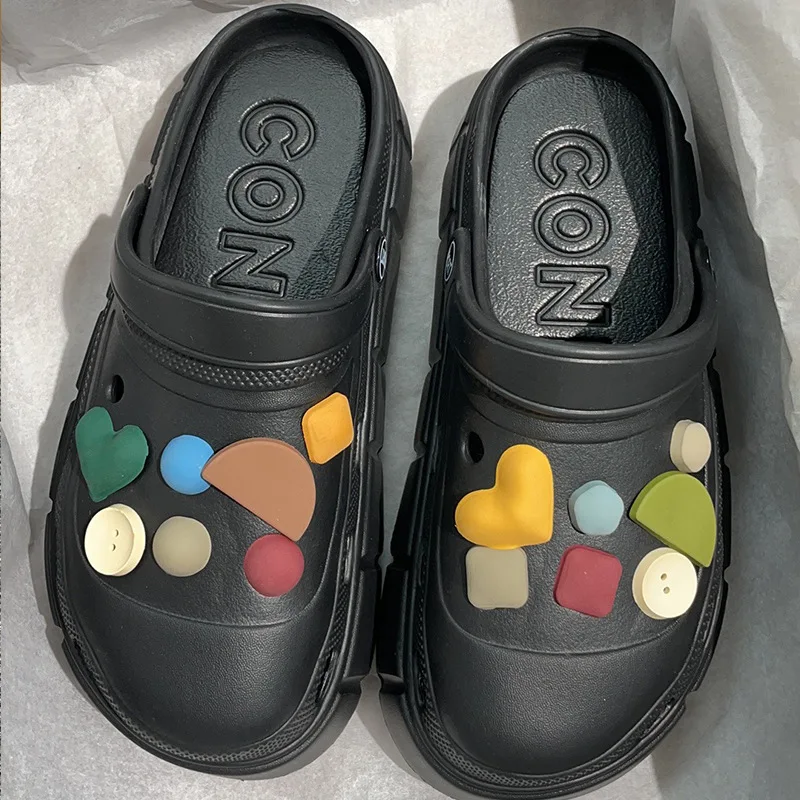 Comwarm Fashion Women Slippers Outdoor Clogs Thick Platform Sandals Feamle Summer EVA Non-slip-slip Flip Flops Home Garden Shoes