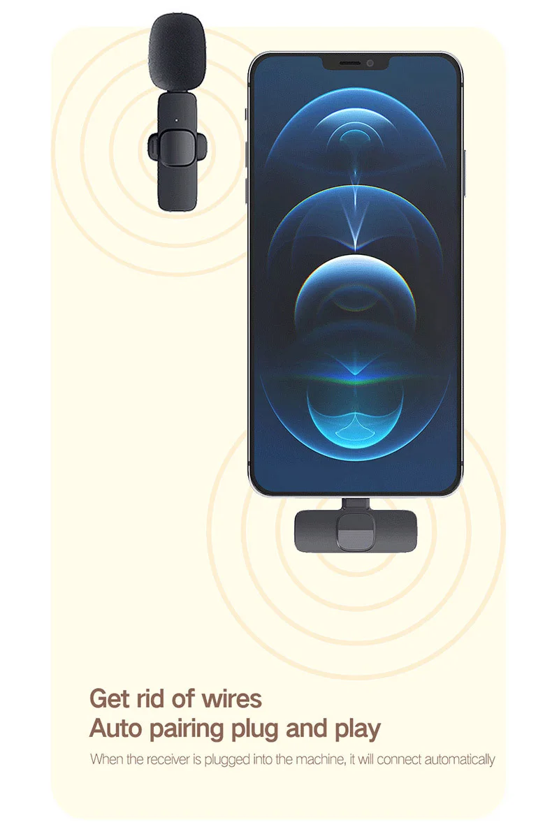 Беспроводной петличный микрофон E60 портативный мини-микрофон для записи аудио и