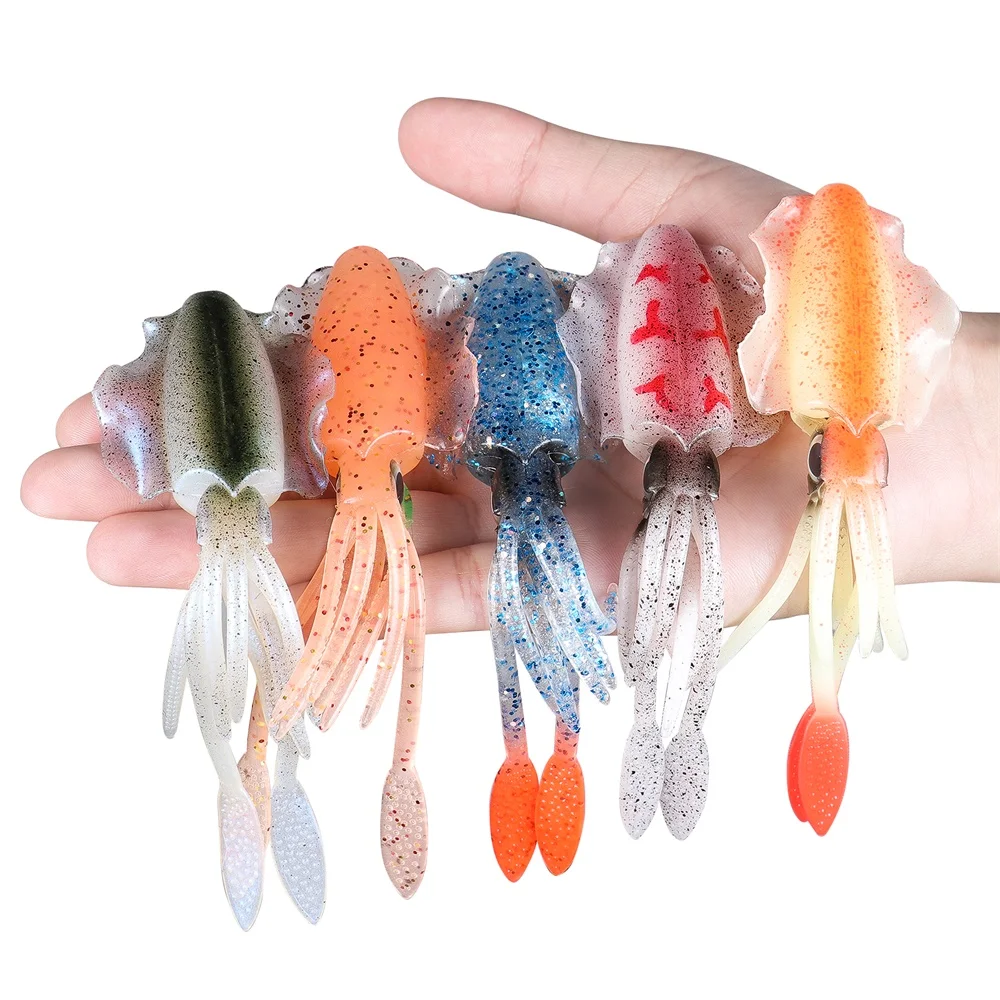 

RUNCL 5 шт./коробка, рыболовная искусственная приманка 20 г, светящиеся УФ-приманки для кальмаров, приманки для морской рыбалки, воблер, приманка