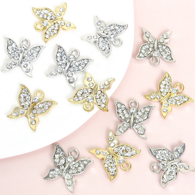 10 шт. подвески в виде бабочек