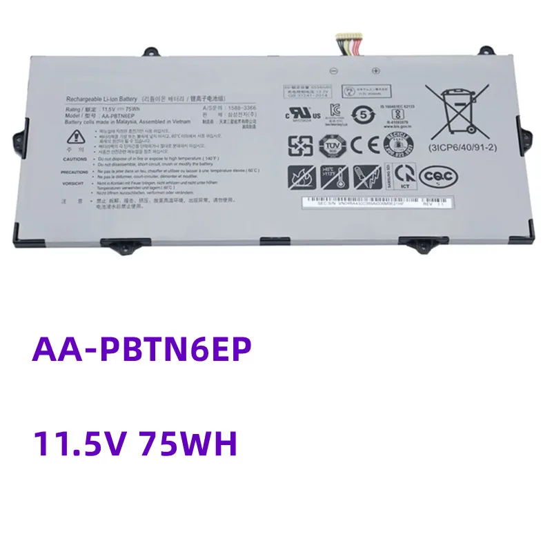 New Battery AA-PBTN6EP for SAMSUNG Notebook 9 NP900X5T-X01US , NP900X5T-X05CN ,11.5V, 6534mAh, 75WH