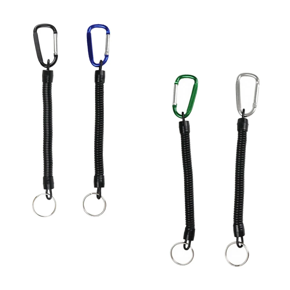 

Key Spring Retractable Coil Keychain Chain Safety Lanyard Ring Rope Cord Elasticlost Anti Stretchy Keyring Multipurpose Keycahin
