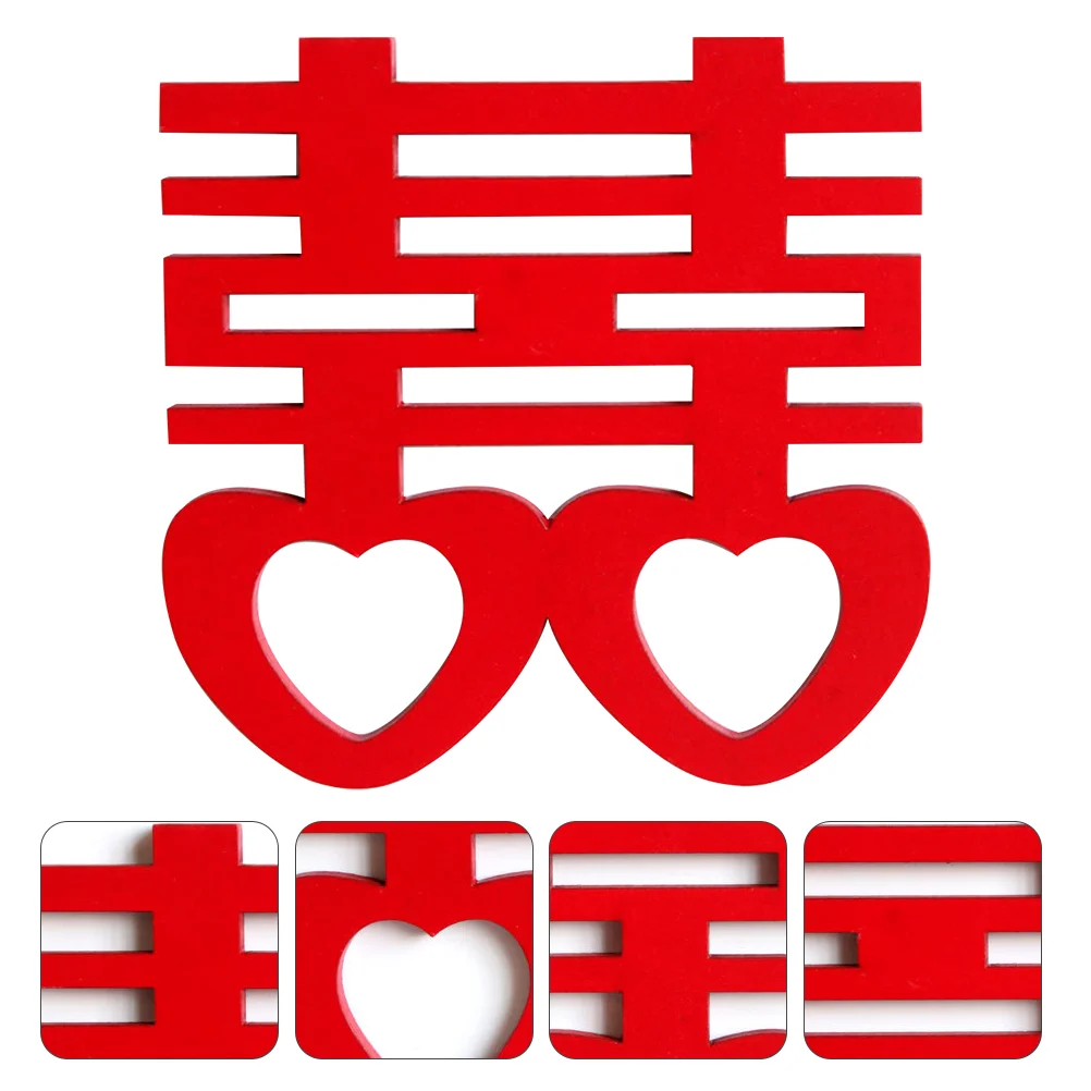 Магнит на холодильник красный праздничный двойной персонаж Xi легкое украшение