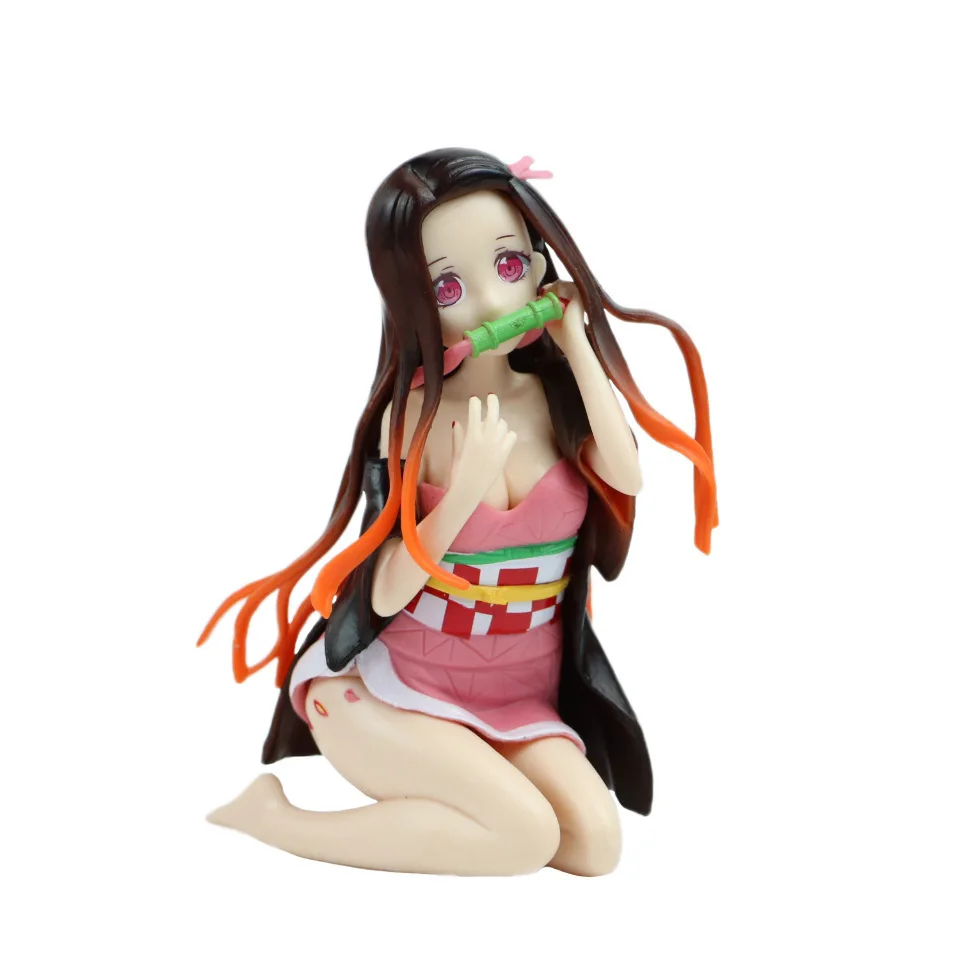 

12cm Demon Slayer Kimetsu No Yaiba Kamado Nezuko Sexy Sitting Ver. Pvc Anime Action Figure Collection Model Doll Toys
