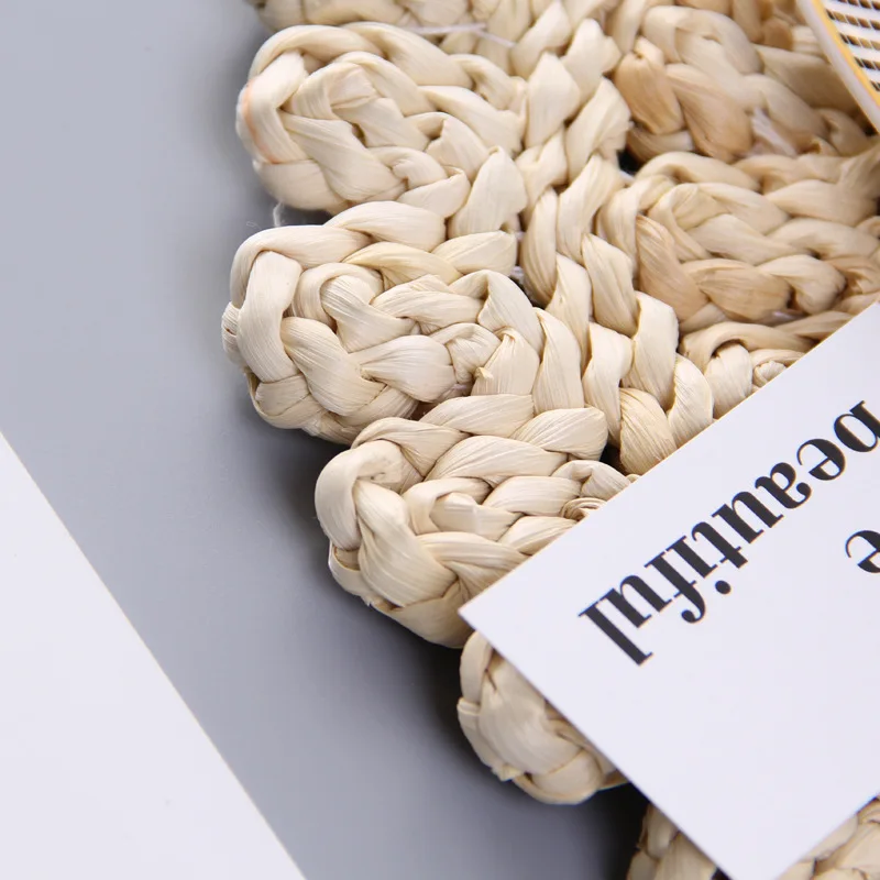 Круглая подстилка из ротанга скатерть кукурузного тюка плетеный коврик для