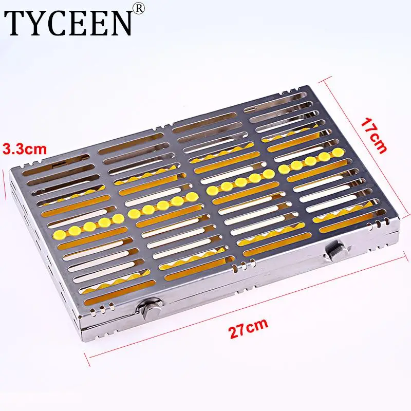 

Dental Sterilization Rack 20 grid Surgical Instrument Autoclavable Box Dental Cassette File Burs Holder Disinfection Tray Tool