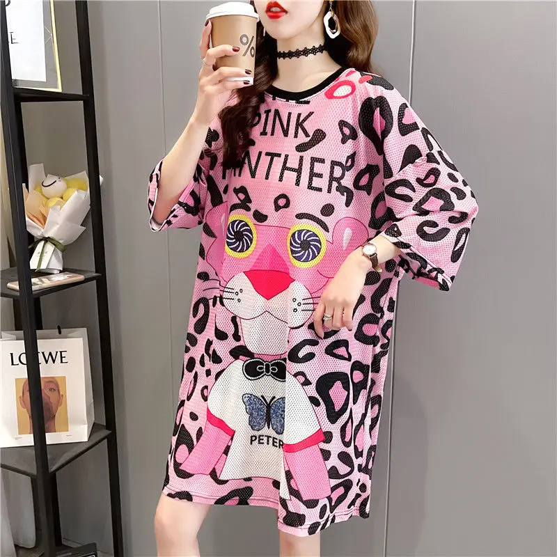 Женская футболка в стиле хип-хоп сетчатая дышащая свободная с надписью пуловеры