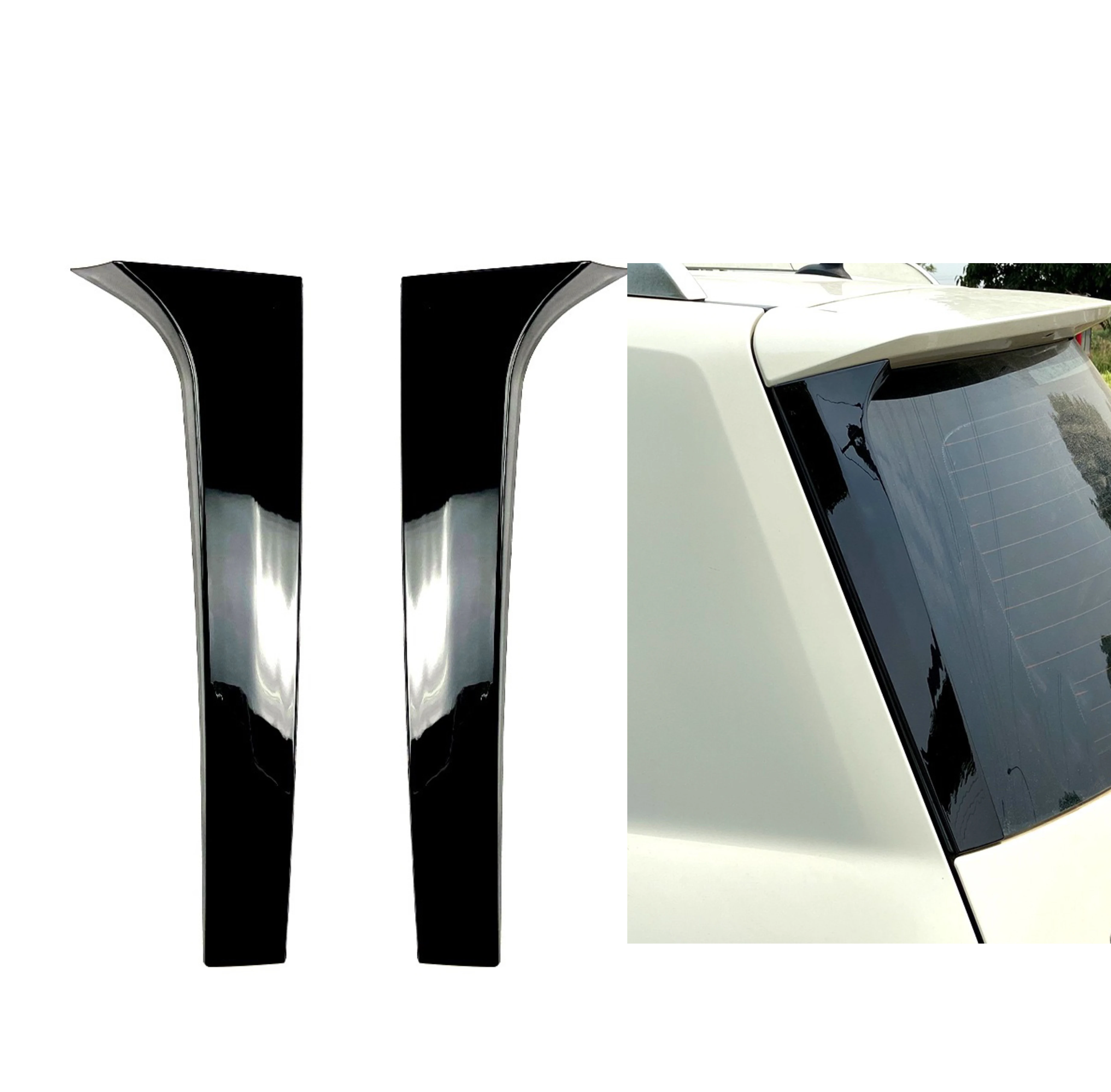 

2 шт. блестящий черный Автомобильный задний спойлер для окна, боковое крыло, обшивка для Mercedes Benz GLK-Class X204 GLK 200 260 300-2015 ABS