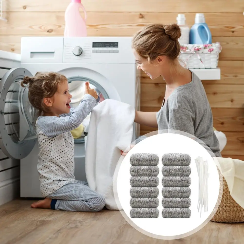 

12 шт., многоразовые ловушки для стиральных машин