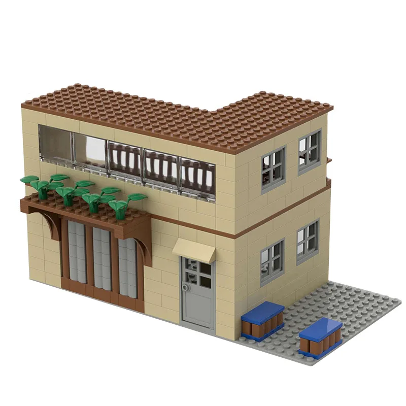 Город MOC PUBG брошенное здание конструктор Playmobil творческая архитектура фигурки