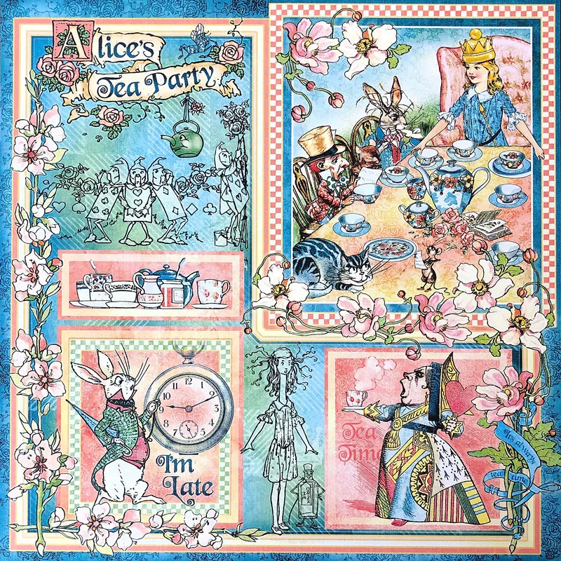 

Vintage Alice Stickers Sleepwalking Junk Journal Ephemera Retro Stickers Planner Album Collage Scrapbooking Material