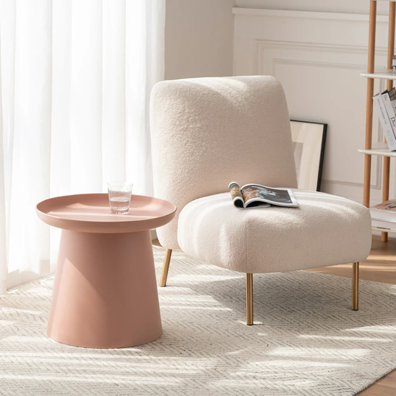 

Nordic Modern Round Table Creative Livingroom Cafe Side Desk Bedside Sofa Side Furniture Plastic Colorful Table