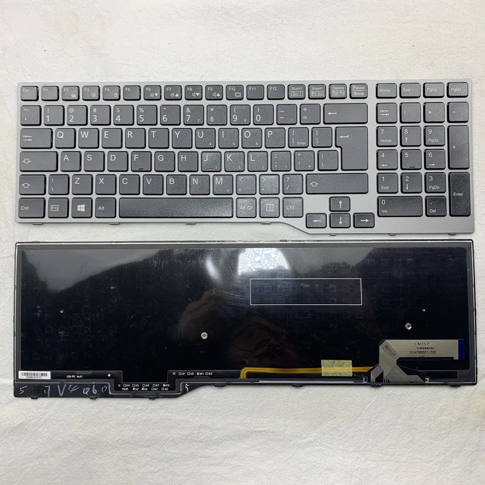 

US-International Backlit Laptop Keyboard For Fujistu E754 Lifebook E753 E756 E554 E556 With Frame US-I Layout