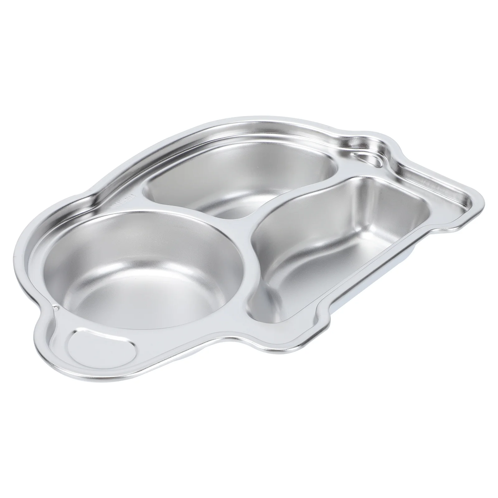 

Plate Kids Divided Plates Baby Dish Tableware Toddler Dishes Portionsteel Stainless Compartment Children Training Feeding Self