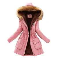 price on sale fashion parka coat women long sleeve thick warmth clothing 2021 autumn winter new cotton coats