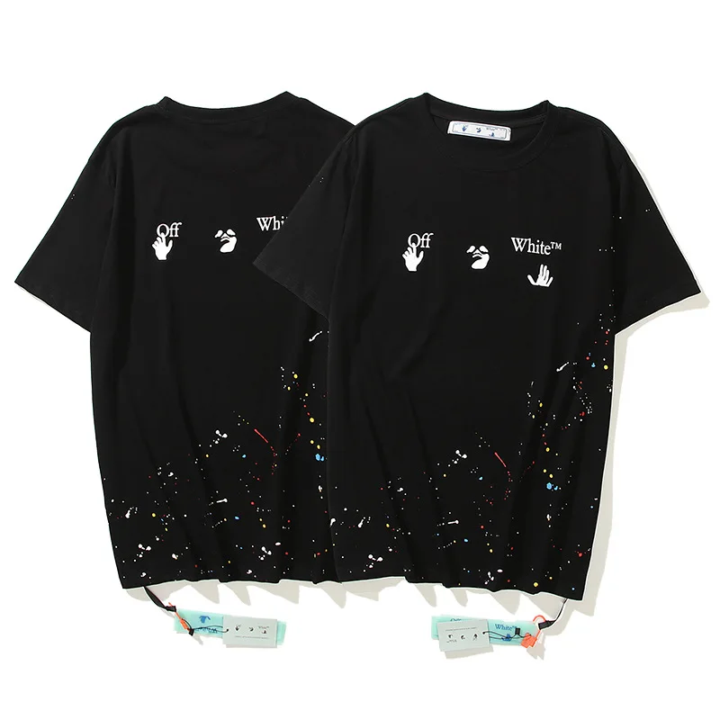 

2023 OFF Printed Short Sleeve Tee Striped T shirt For Men Black Retro T-shirts Man High Quality Summer White Oversized Clothes