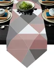 Треугольная скатерть с повторяющимся геометрическим рисунком, современный Настольный флаг, украшение для дома, вечевечерние НКИ, страны, свадьбы, скатерть, скатерть для стола