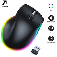 seenda bluetooth wireless mouse with usb rechargeable rgb mouse for computer laptop pc macbook gaming mouse gamer