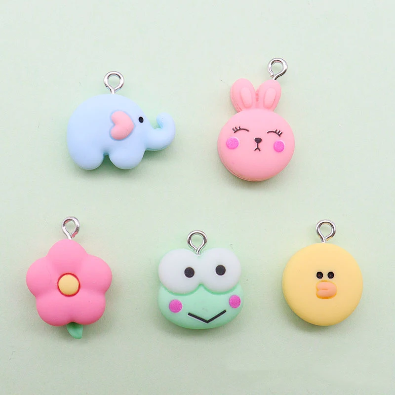 

20Pcs Mini Macarons Animals Resin Cabochon Flatbacks Rabbit Frog Embellishments Fit Phone Decoration Jewelry DIY Accessories