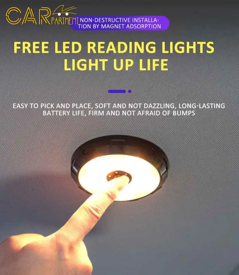 

Universal Interior Compartment Ceiling Light Mini Reading Light Portable Led Lamp Dual Purpose Reading Lamp For Home Car