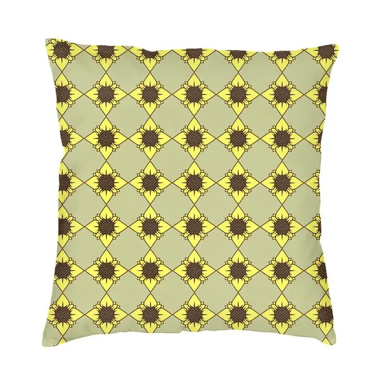 

Подсолнуховый Хлопковый чехол для подушки с ностальгическим рисунком, чехол для дивана, гостиной, цветочный квадратный чехол для подушки ...