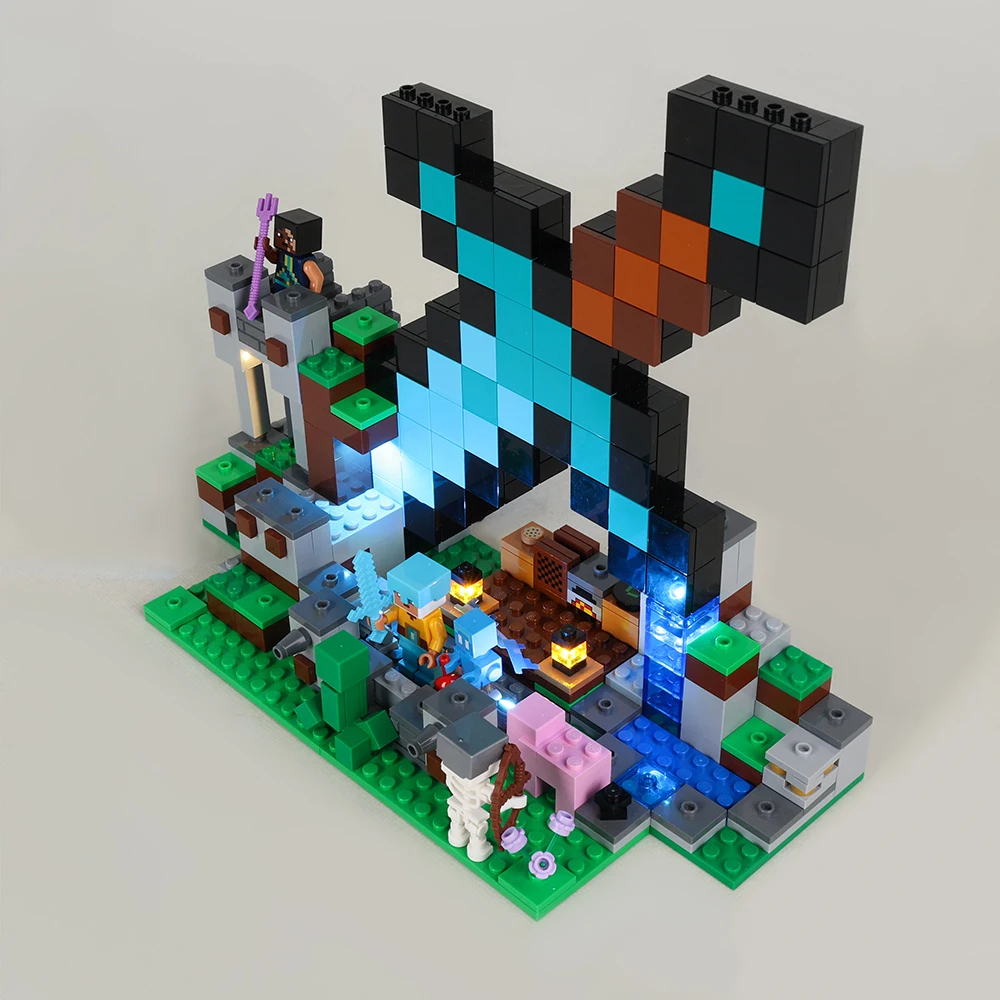 Фото Набор светодиодных ламп для конструктора Minecraft 21244 Sword Outpost, только комплект освещения, модель не входит в комплект. №5