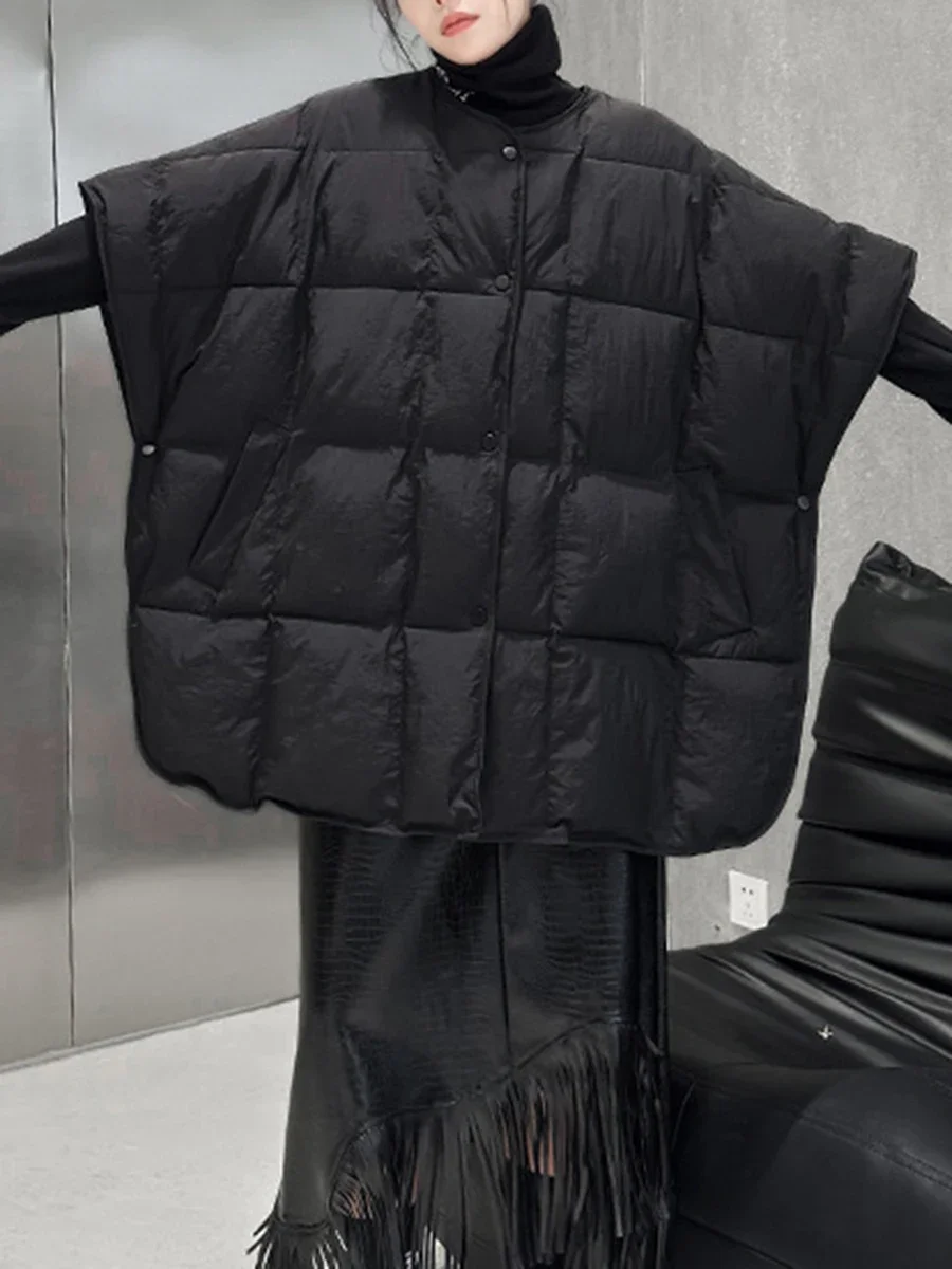 CHICEVER однотонный свободный однобортный теплый жилет для женщин с круглым