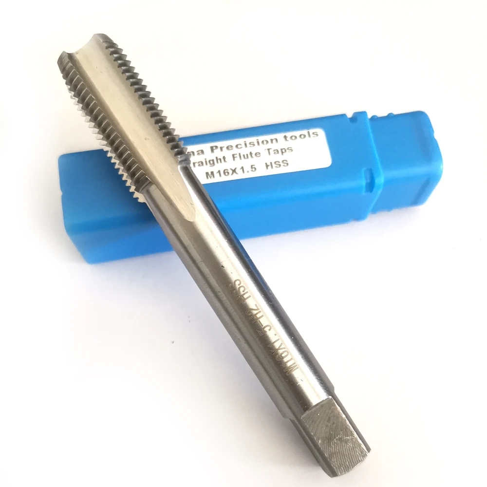 

Метчик из быстрорежущей стали с метрической резьбой M16 Правый метчик с тонкой винтовой прямой канавкой левый машинный метчик M16x1,5 X2 M16x1,25 M16x1 M16x0,75 M16x0,5