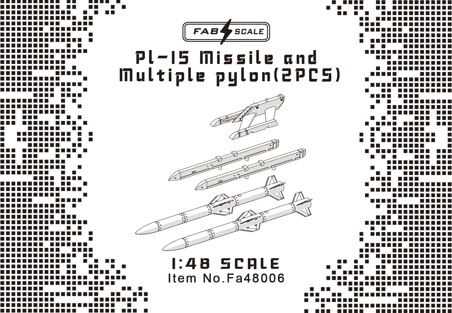 

FAB FA48006 1/48 PL-15 ракета и несколько пилонов (2 шт.) Общая часть
