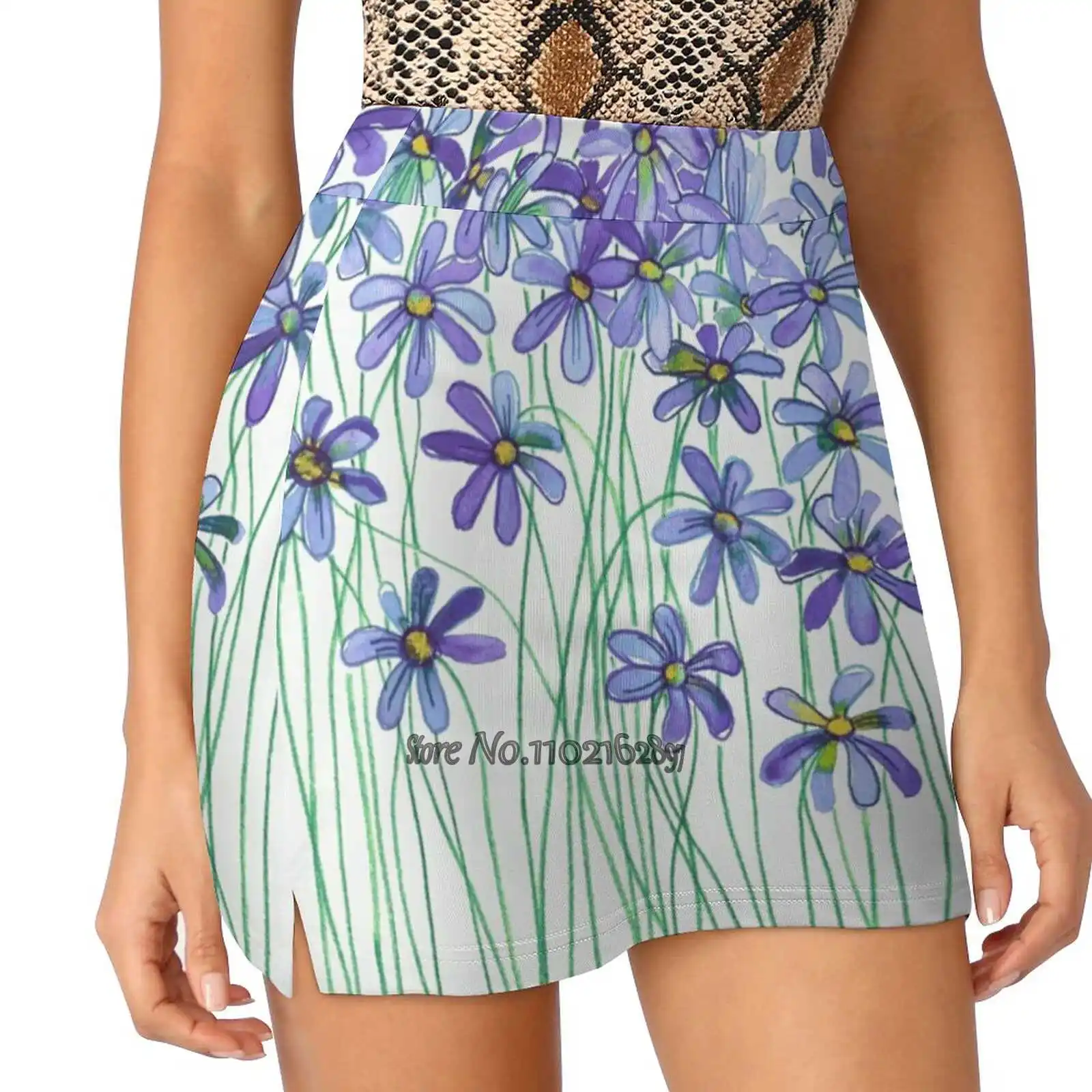 Women's Summer Fake Two Piece Skirts Casual Sports Beach Skirt Girl Skorts