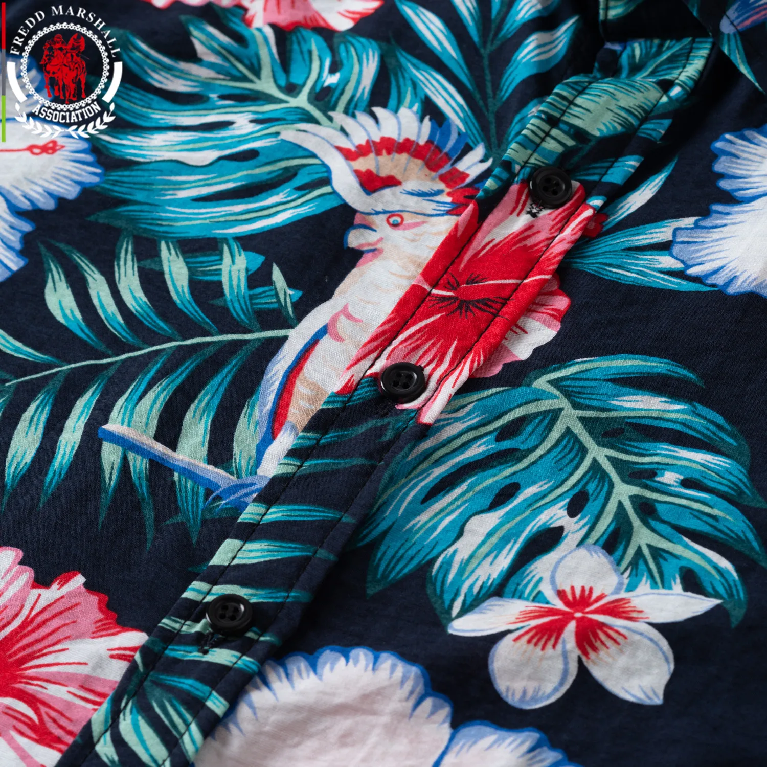 FREDD MARSHALL 2021 новая модная рубашка с тропическим принтом летняя гавайская коротким