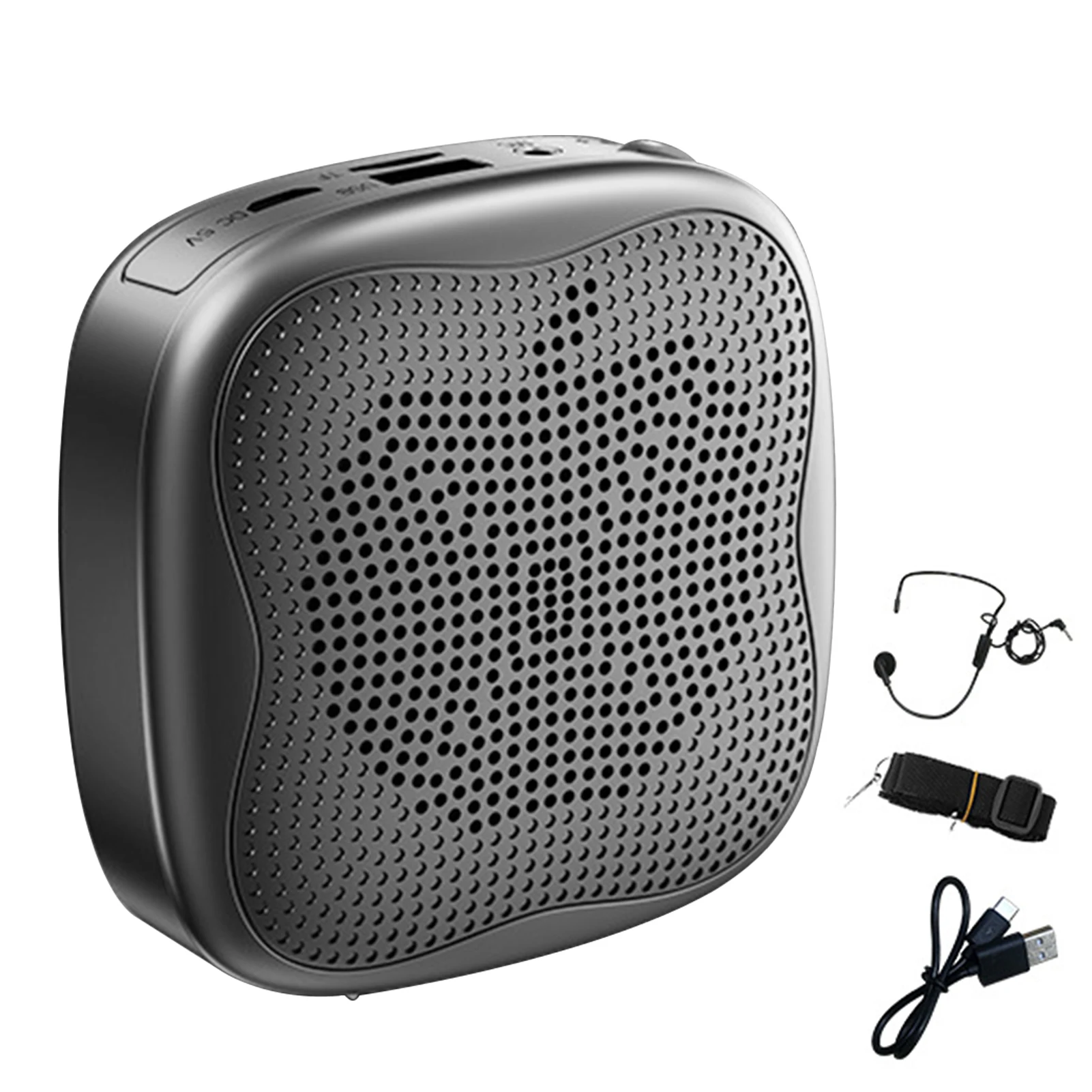 

U-диск, усилитель голоса, речевое руководство, аудио, легкая TF-карта для учителей, совместима с проводным микрофоном и ремешком