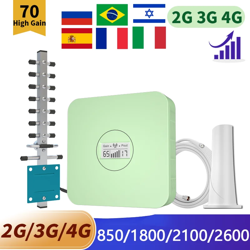 Усилитель сотовой связи 3G 4G LTE 850 1800 2100 МГц Ретранслятор GSM усилитель сети для