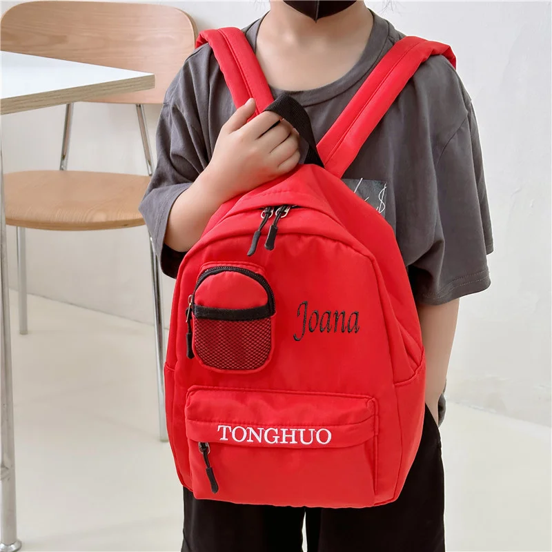 

Персонализированный Рюкзак Унисекс для детского сада с именем/начальником, Детский рюкзак | Для младенцев | Для детей | Нейлоновый рюкзак для малышей